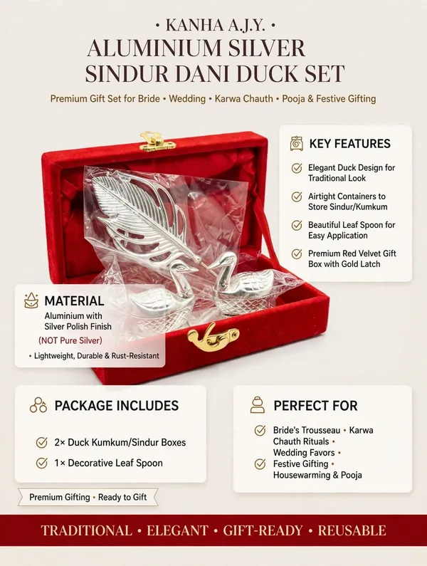 Silver-Tone_Swan_Design_Pooja_Set