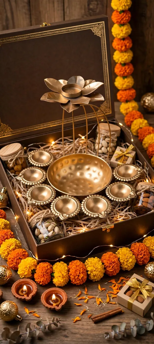 Metal_Lotus_Design_Diya_Urli_With_6_Diyas