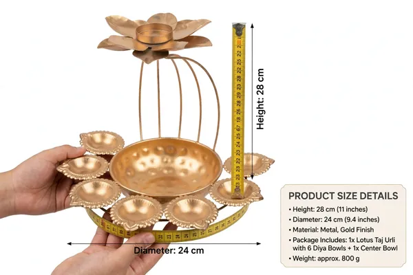 Metal_Lotus_Design_Diya_Urli_With_6_Diyas