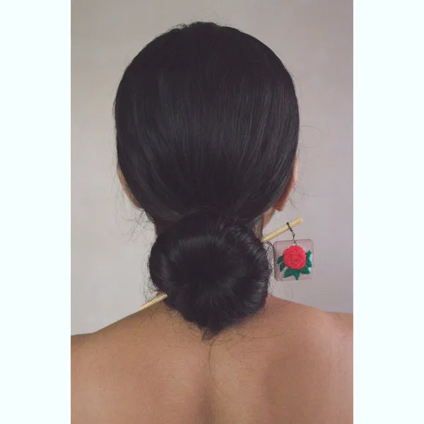 Bright_Red_Cotton_Embroidered_Rose_Branch_Square_Hair_Stick_For_Women