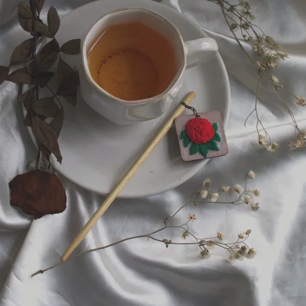 Bright_Red_Cotton_Embroidered_Rose_Branch_Square_Hair_Stick_For_Women