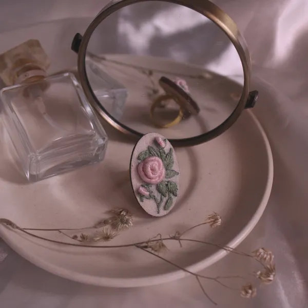 Light_Peach_Rose_Branch_Oval_Adjustable_Ring