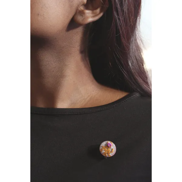 Purple_Cotton_Embroidered_Rose_Bud_Round_Brooch_Pin_For_Women