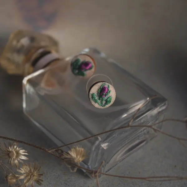 Purple_Rose_Bud_Tiny_Round_Stud_Earrings