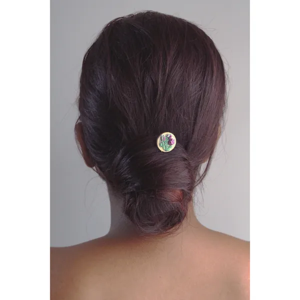 Purple_Cotton_Embroidered_Gradient_Rose_Branch_Round_Hair_Pin_For_Women