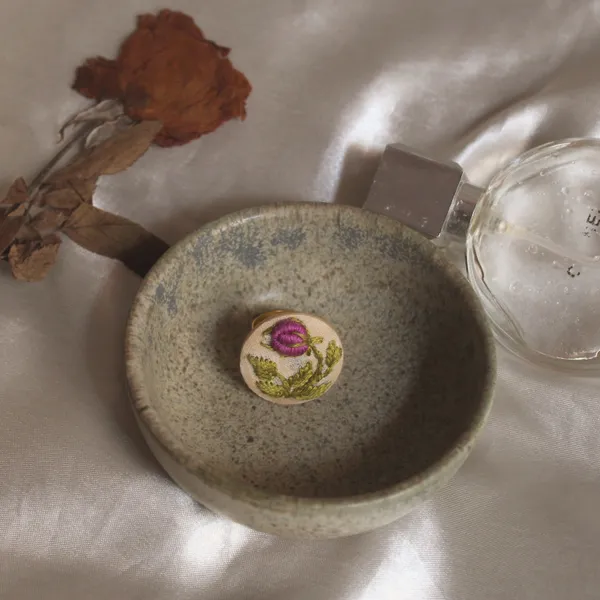 Purple_Cotton_Embroidered_Rose_Branch_Round_Adjustable_Ring_For_Women