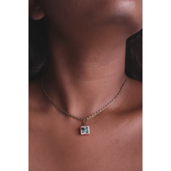 Dark_Red_Cotton_Embroidered_Rose_Vine_Square_Pendant_Necklace_For_Women