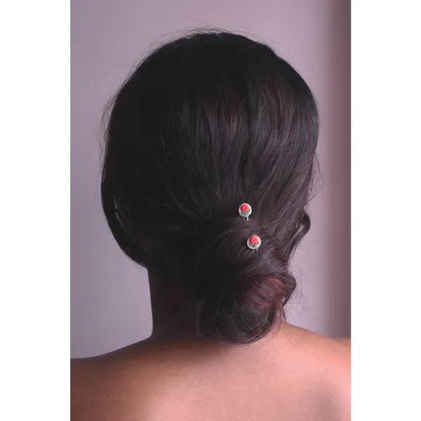 Red_Rose_Cotton_Embroidered_Tiny_Round_Hair_Pins_Set_For_Women