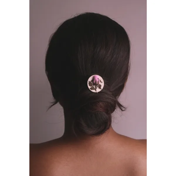Light_Pink_Cotton_Embroidered_Rose_Branch_Round_Hair_Pin_For_Women