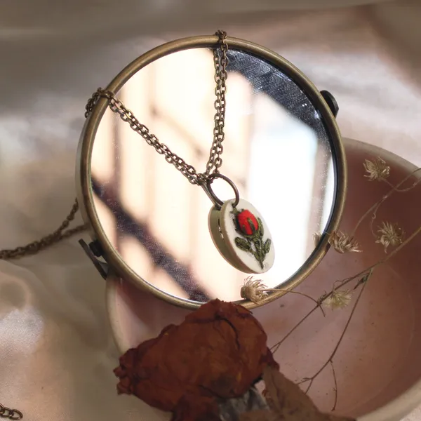Red_Rose_Bud_Branch_Hollow_Oval_Pendant_Necklace