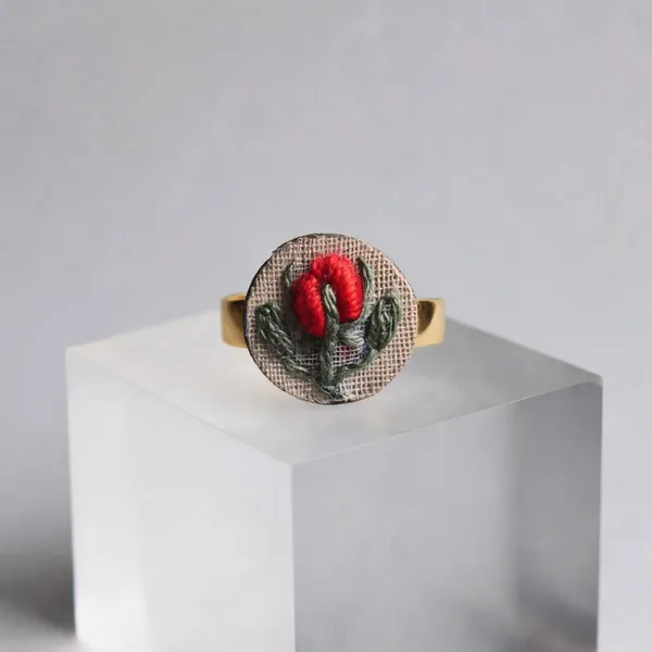 Red_Rose_Cotton_Embroidered_Circular_Adjustable_Ring_For_Women