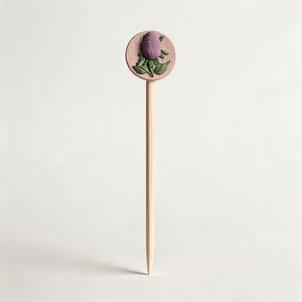 Dusty_Pink_Cotton_Embroidered_Rose_Branch_Round_Hair_Stick_For_Women