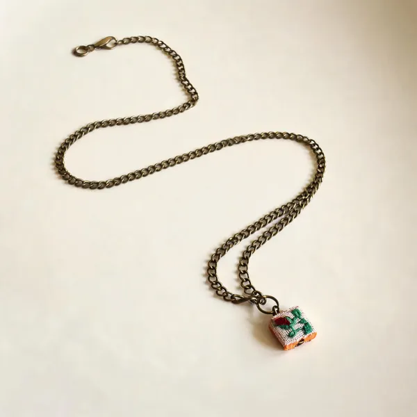 Dark_Red_Cotton_Embroidered_Rose_Vine_Square_Pendant_Necklace_For_Women