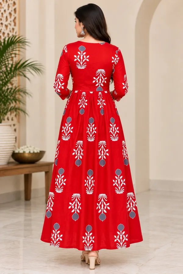 Red_Rayon_Gown_For_Women