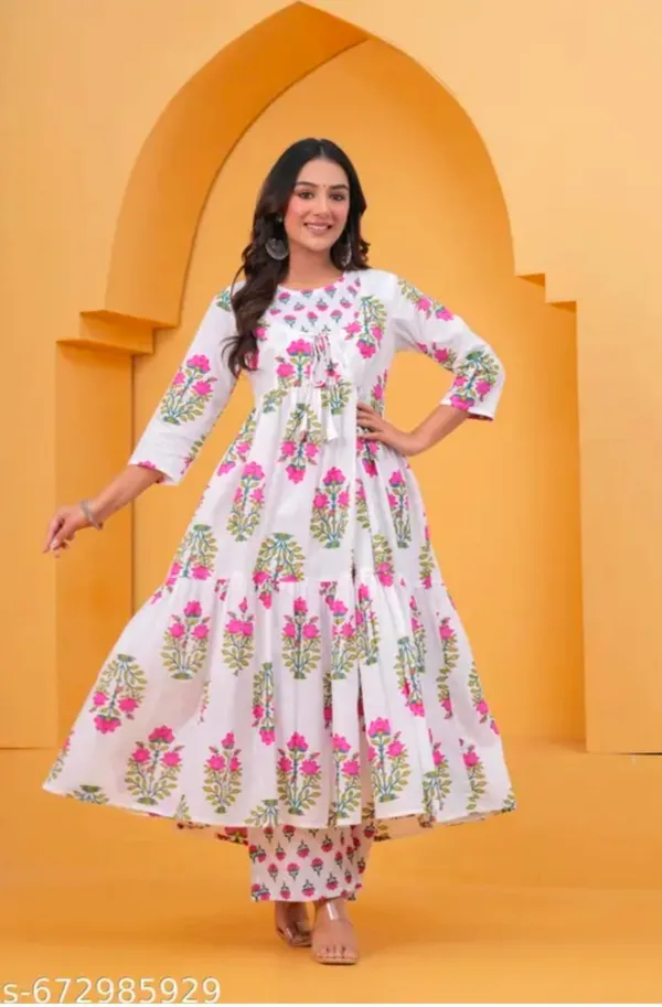 White_Cotton_Kurta_Pant__And__Dupatta_For_Women