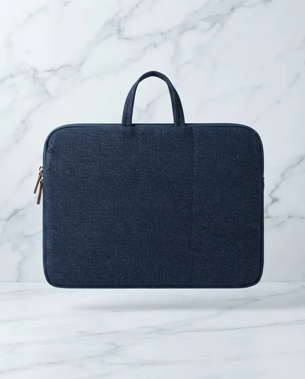 Dark_Blue_Fabric_Laptop_Sleeve_With_Handle