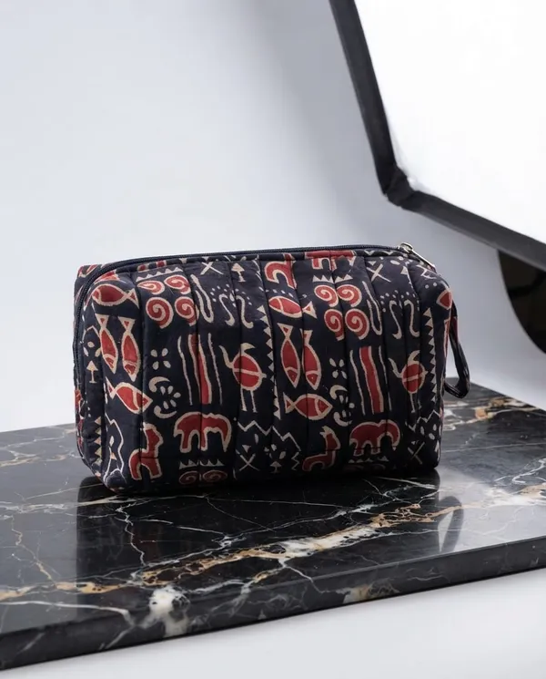 Brown_Printed_Fabric_3-Piece_Pouch_Set_for_Travel