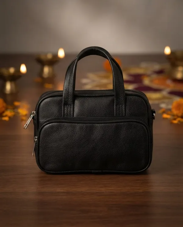 Black_Textured_Handheld_Bag_for_Women