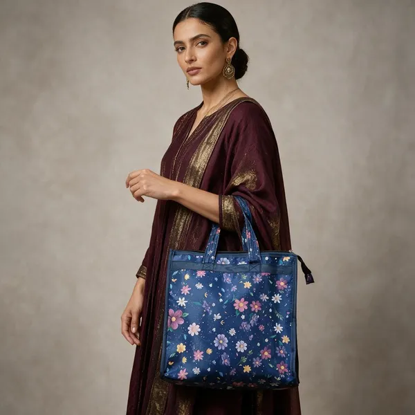 Blue_Floral_Print_Tote_Bag_For_Women