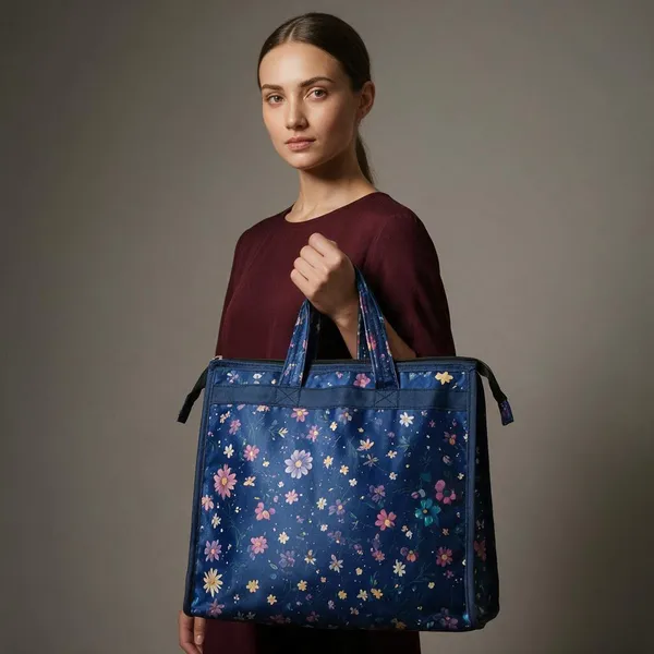 Blue_Floral_Print_Tote_Bag_For_Women
