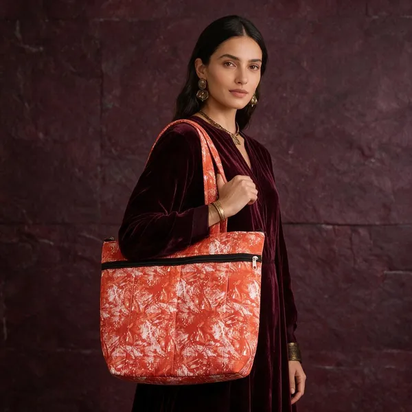 Orange_Printed_Tote_Bag_For_Women