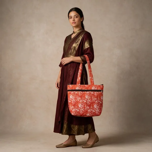 Orange_Printed_Tote_Bag_For_Women