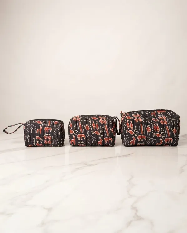 Brown_Printed_Fabric_3-Piece_Pouch_Set_for_Travel