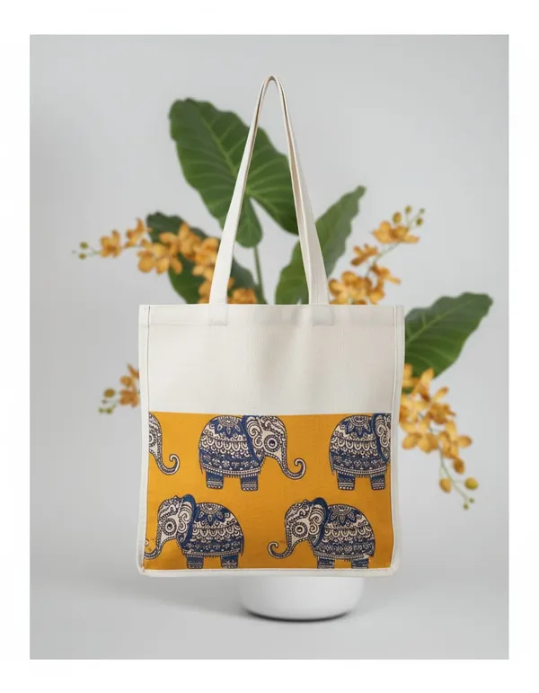 Cream_Canvas_Elephant_Print_Tote_Bag_for_Women