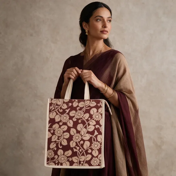 Maroon_Fabric_Floral_Print_Tote_Bag_For_Women