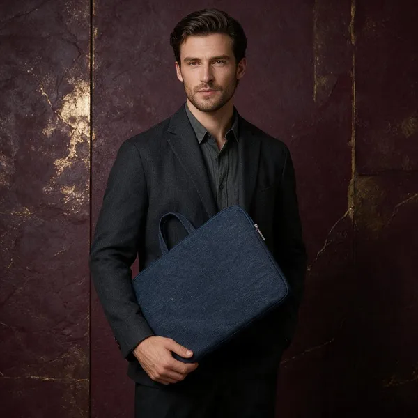 Dark_Blue_Fabric_Laptop_Sleeve_With_Handle