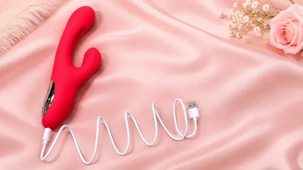 Red_Silicone_Rechargeable_Rabbit_Shaped_Massager_For_Women