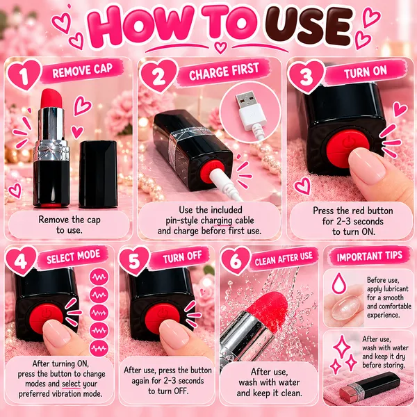 Red_Silicone_Lipstick_Shaped_Vibrator_For_Women