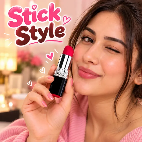 Red_Silicone_Lipstick_Shaped_Vibrator_For_Women