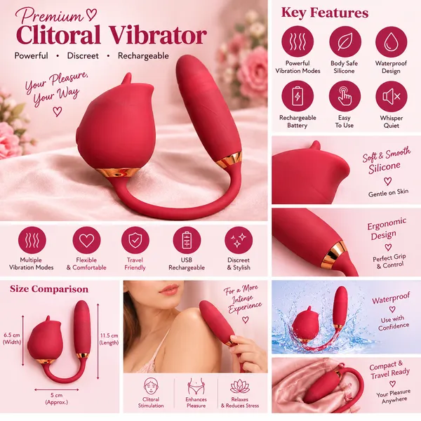 Red_Silicone_Lotus_Shaped_Personal_Massager_For_Women