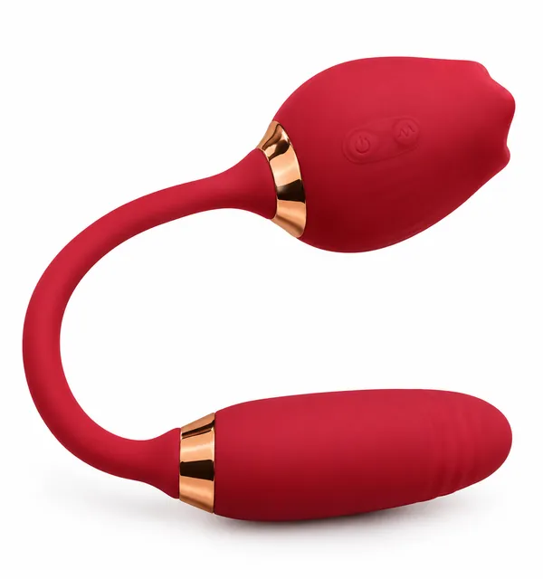 Red_Silicone_Lotus_Shaped_Personal_Massager_For_Women