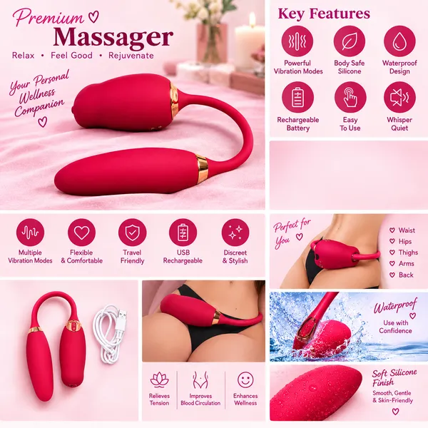 Red_Silicone_Lotus_Shaped_Personal_Massager_For_Women