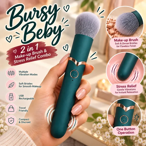 Olive_Green_Silicone_Makeup_Brush_Shaped_Personal_Massager
