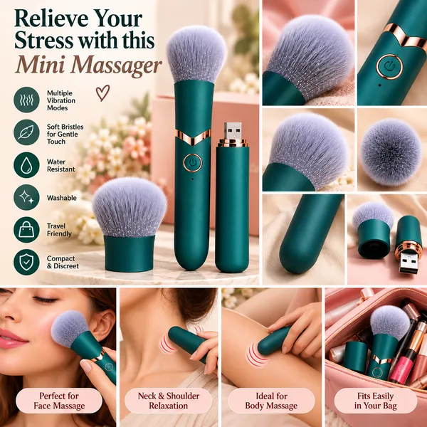 Olive_Green_Silicone_Makeup_Brush_Shaped_Personal_Massager