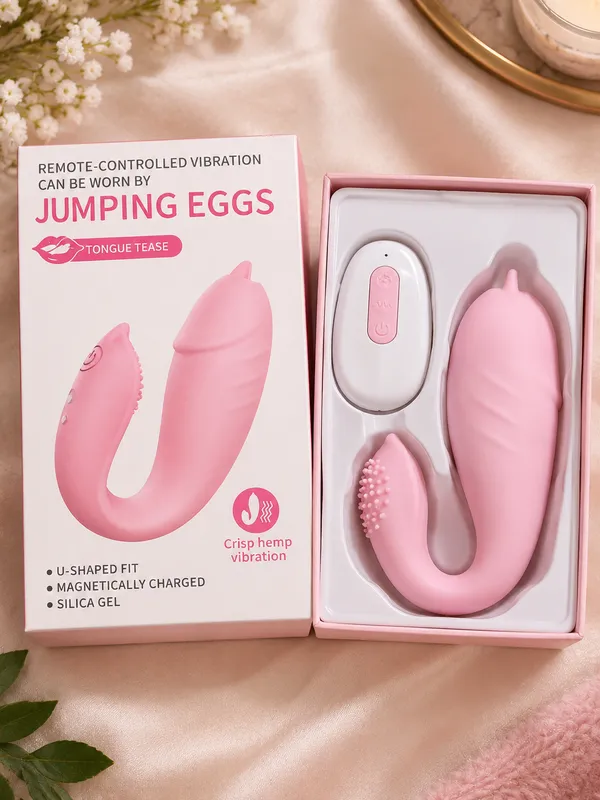 Pink_Silicone_Tongue_Shaped_Vibrator_For_Women