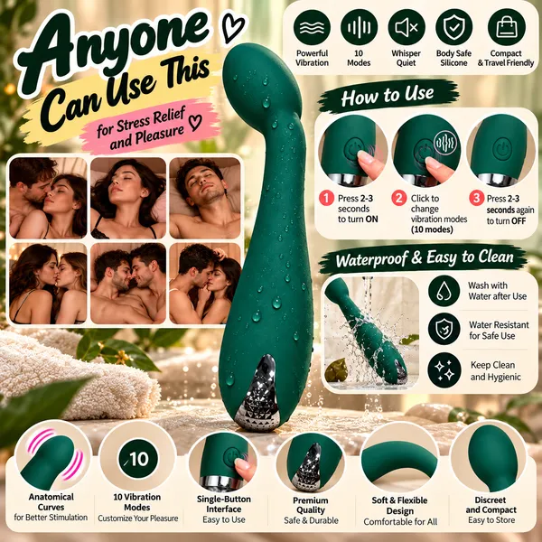 Green_Silicone_Pen_Shaped_Vibrator_For_Women