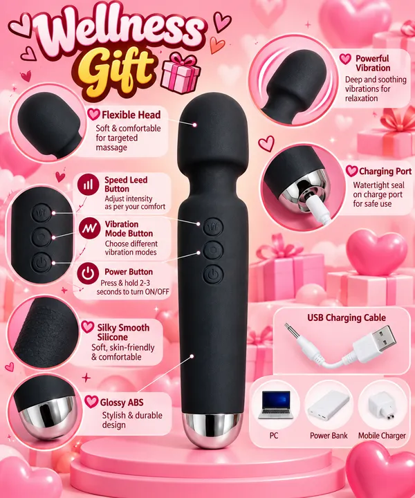 Black_Silicone_Hammer_Shaped_Personal_Massager_For_Women