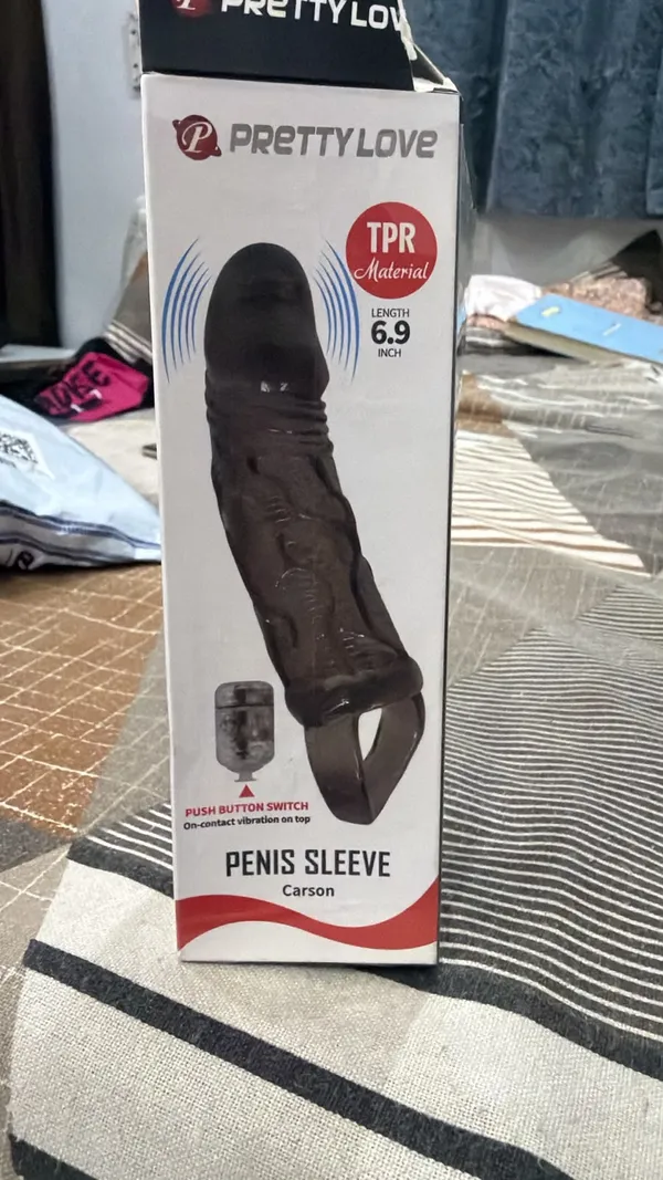 Black_Silicone_Push_Button_Vibrating_Condom_For_Women
