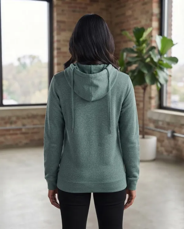 Green_Casual_Fit_Pullover_Hoodie_for_Women