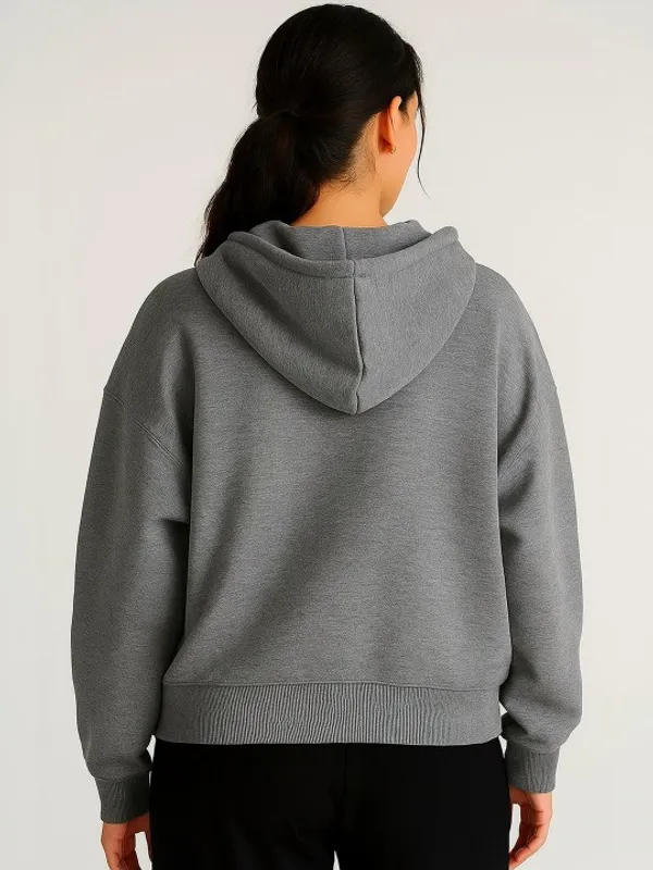 Grey_Fleece_Pullover_Hoodie_For_Women