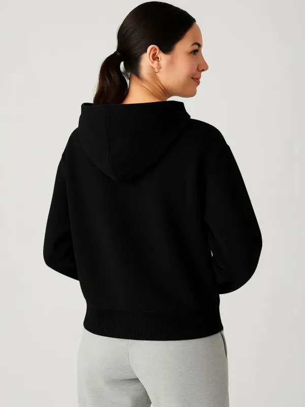Black_Regular_Fit_Zip_Hoodie_For_Women
