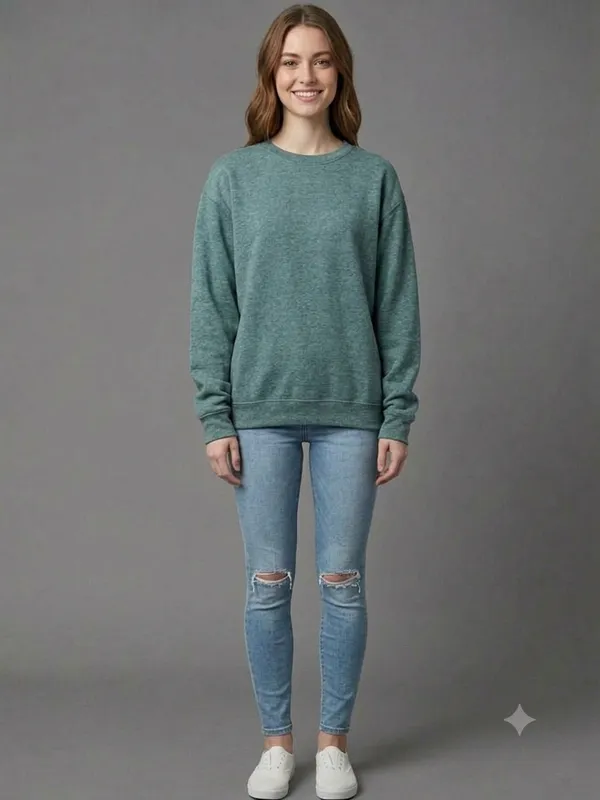 Teal_Knit_Regular_Fit_Sweatshirt_for_Women