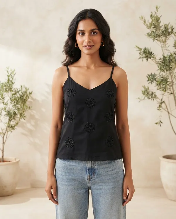 Black_Embroidered_Cami_Top_for_Women