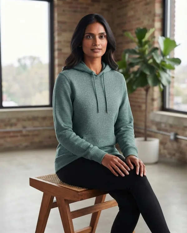 Green_Casual_Fit_Pullover_Hoodie_for_Women