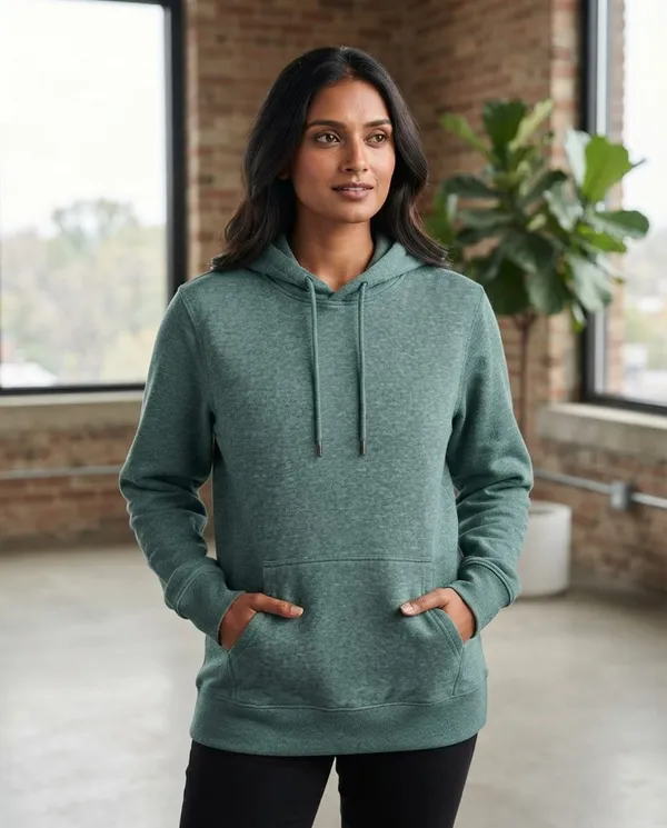 Green_Casual_Fit_Pullover_Hoodie_for_Women
