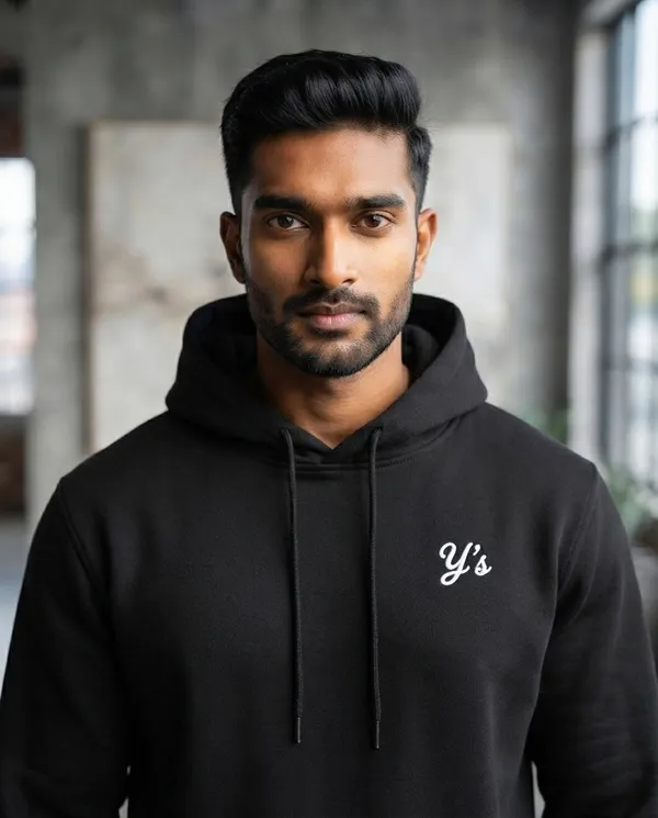 Black_Casual_Pullover_Hoodie_For_Men
